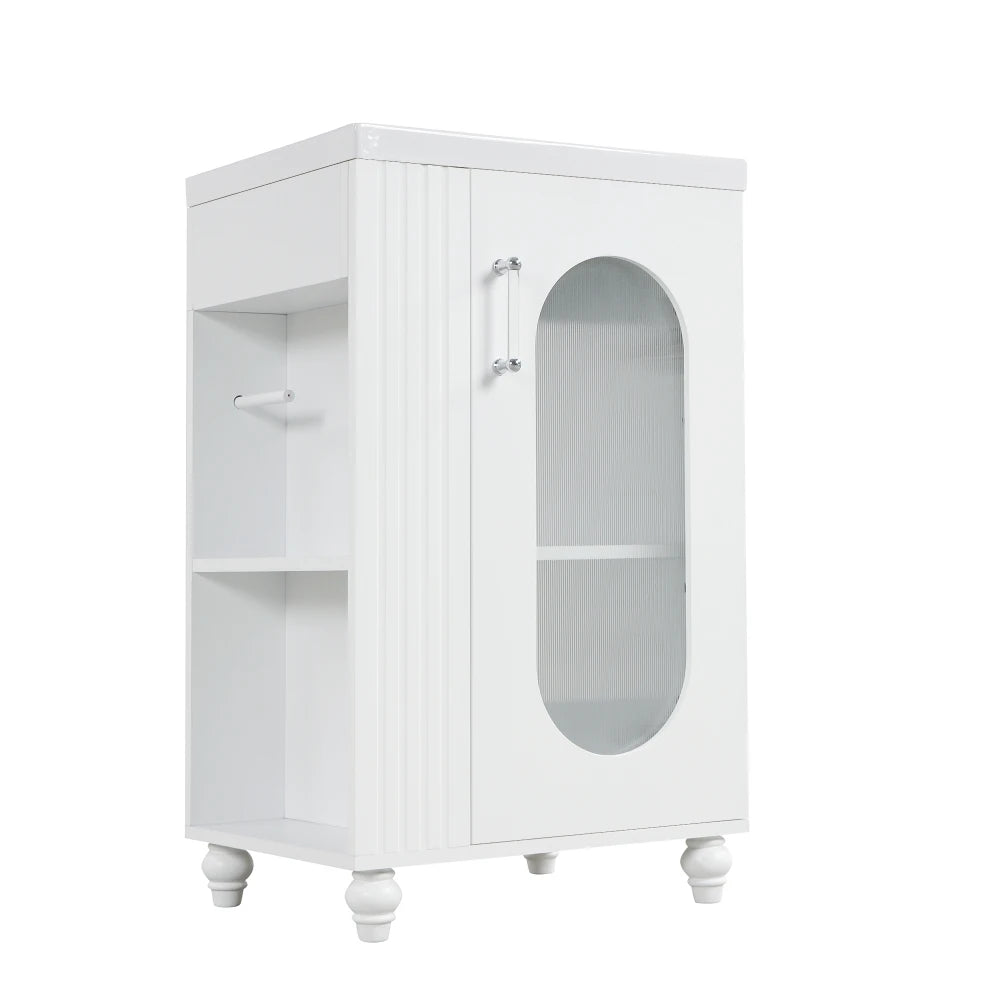 Modern 20" Freestanding Bathroom Vanity w/Drop-in Sink