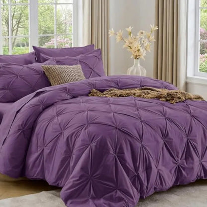 Create a high-end layered look in your bedroom with the Queen comforter set, perfect when paired with stylish throw pillows and blankets.