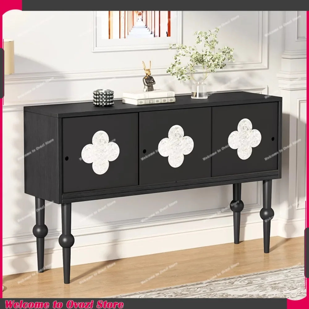 Retro Style High-leg Accent Cabinet