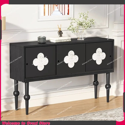 Retro Style High-leg Accent Cabinet