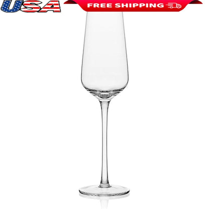 Modern & Elegant Crystal Champagne Toasting Flutes~Set of 4