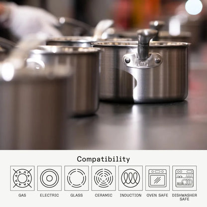 5-Ply Superior Quality Stainless Clad Cookware  Set