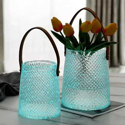 Luminous Ornamental Glass Flower Vase