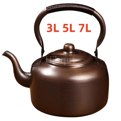 Copper Teapot 100% Pure Handmade – Elegant hand-polished interior of the vintage stovetop kettle.