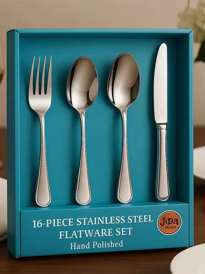 Luxury Premium 16-Piece Silverware Set For 4