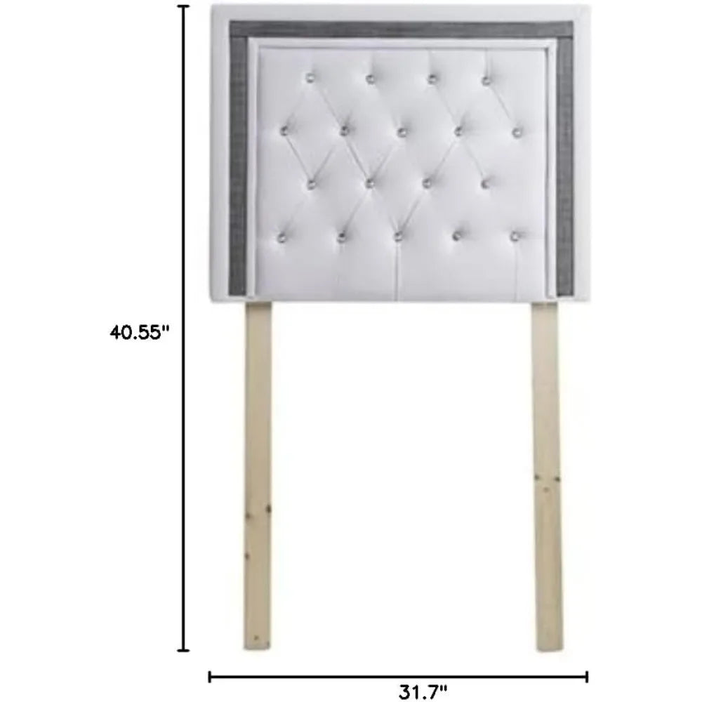 College Dorm Headboard With Black Crystal Border