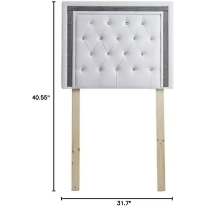 College Dorm Headboard With Black Crystal Border