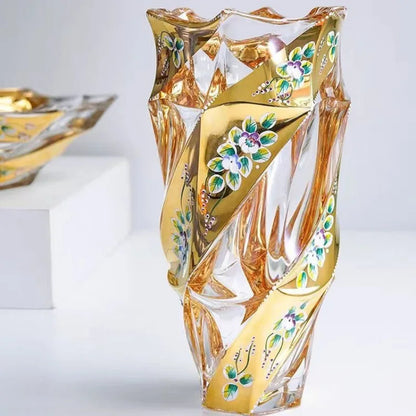 Upscale Thickened Crystal Glass Flower Vase