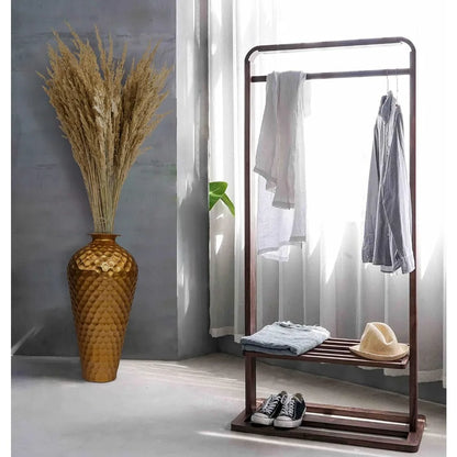 Modern Gold Metal Hammered Elegant Floor Vase
