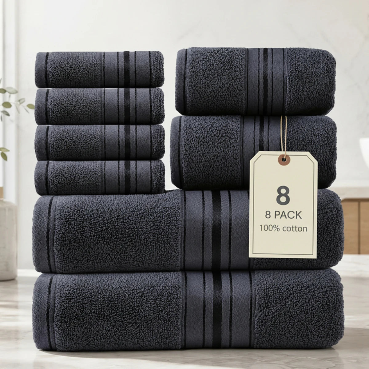 Soft and plush 100% cotton bath towel set with 550 GSM in stylish burgundy color, perfect for everyday use.