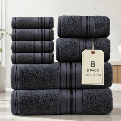 Soft and plush 100% cotton bath towel set with 550 GSM in stylish burgundy color, perfect for everyday use.