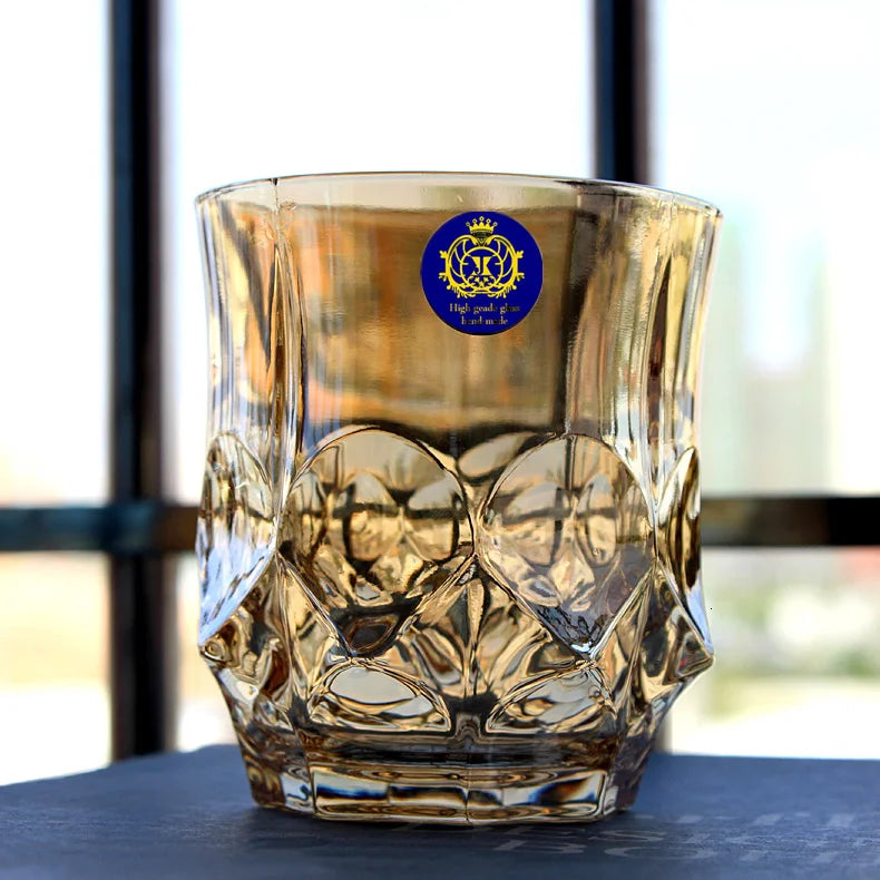 European Style Grotesque Golden Crystal Whisky Glasses