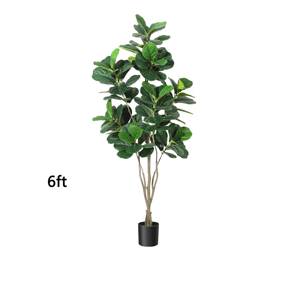 Tall Ecofriendly Faux Fiddle Leaf Fig Tree