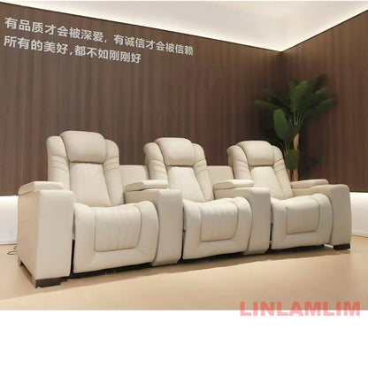 Modern Luxury Recliner Leather Sofa Chair for Living Room or Media Room