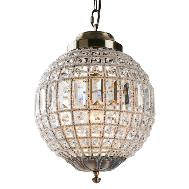 Luxurious Vintage Royal Empire Ball Crystal Chandelier - Retro orb design vintage crystal chandelier enhancing living space elegance.