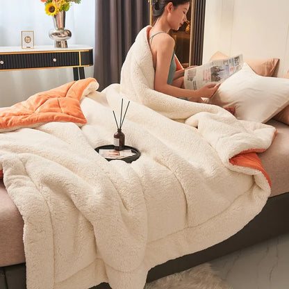 Double Size Warm, Comforable & Plush Thick Throw Blanket