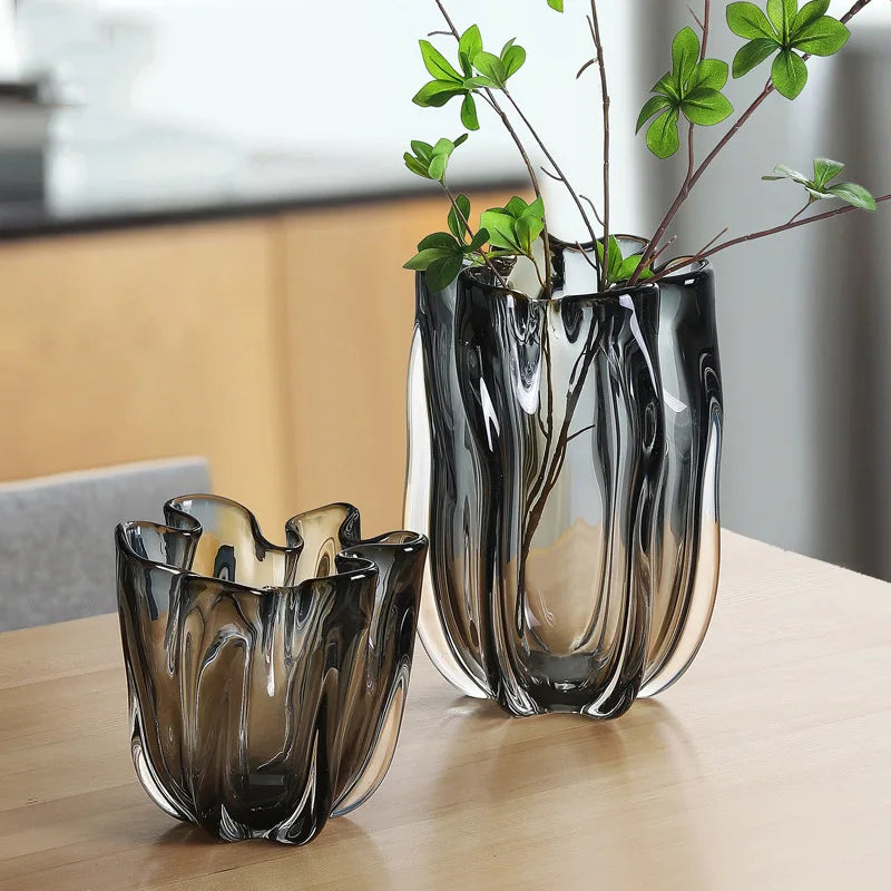 Creative & Simple Transparent Glass  Vases for Floral Decorations
