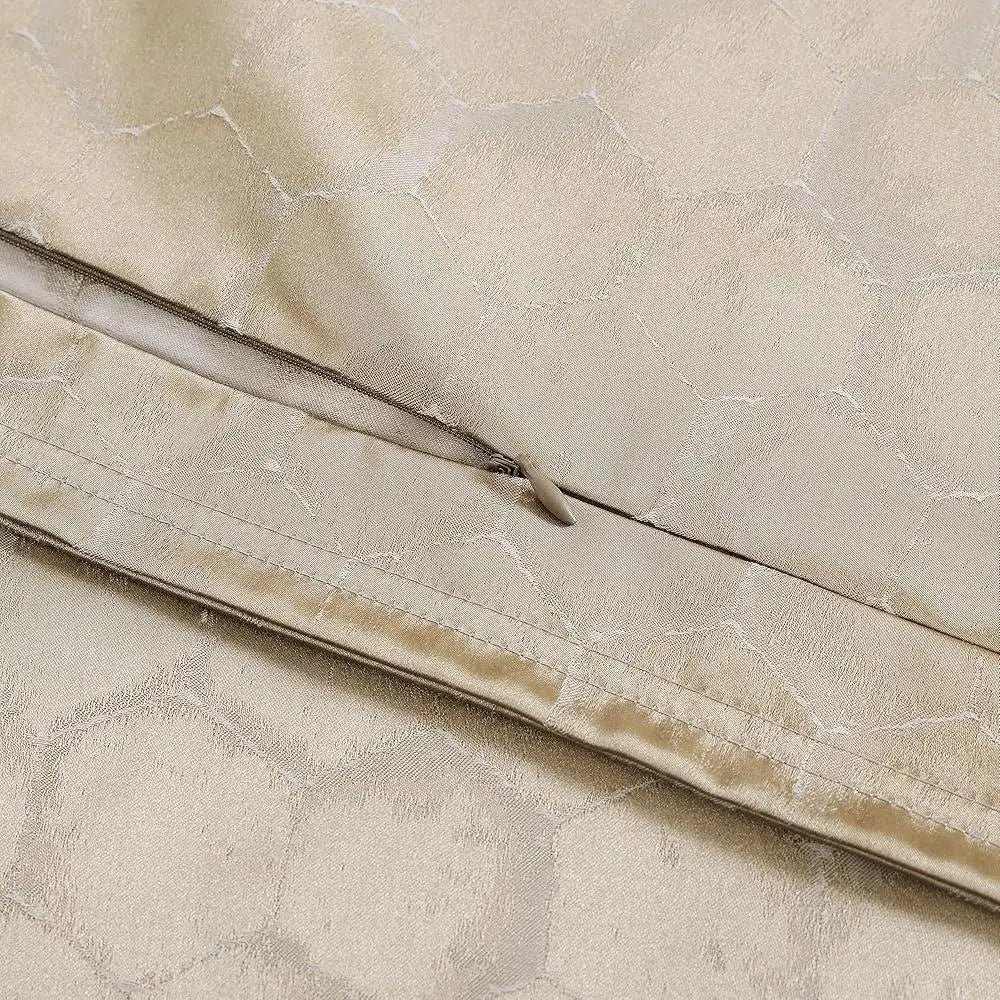 Modern Super Queen 3-Piece Metallic Jacquard Comforter Bedding Set