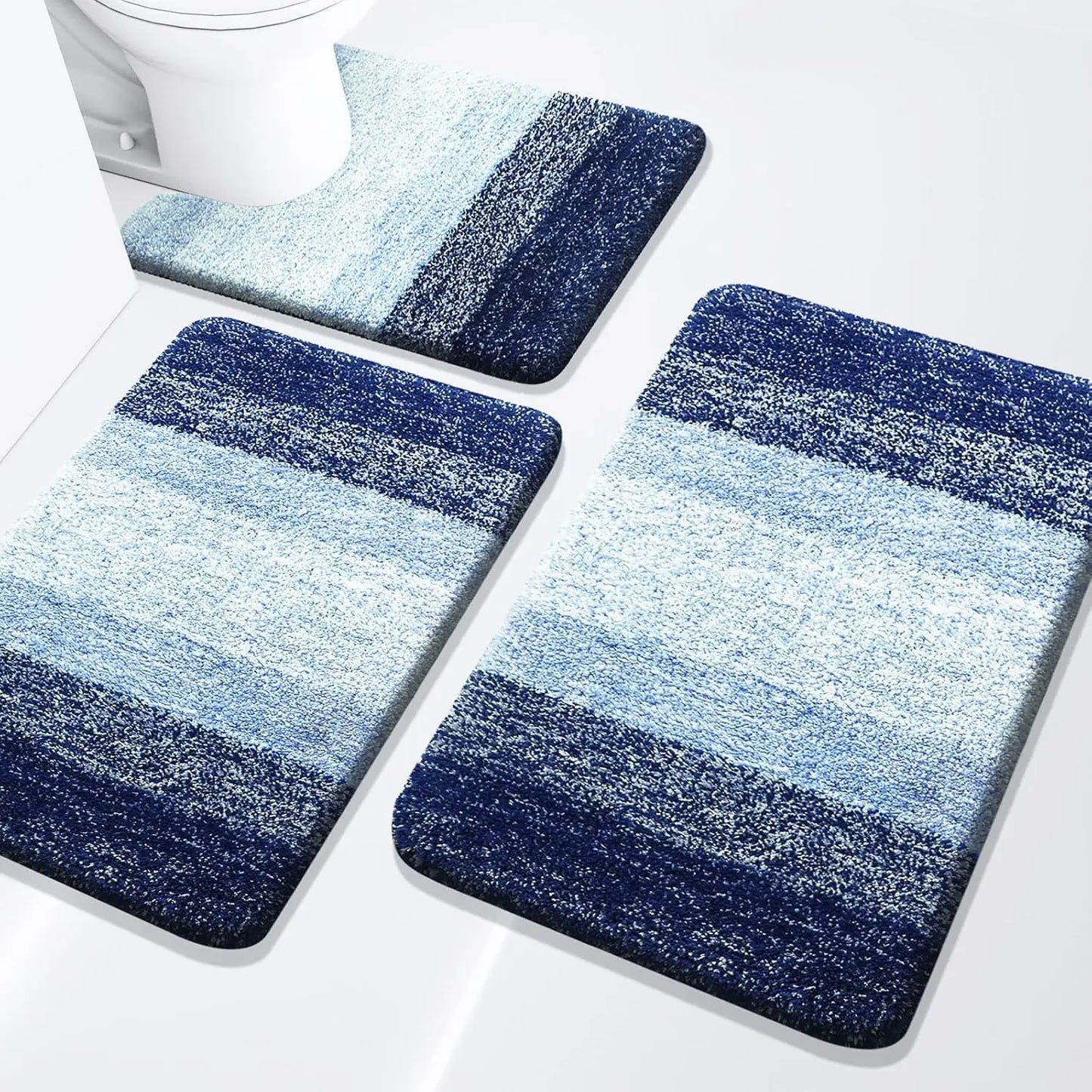 Extra Soft & Absorbent Bathroom Rugs~ 3 Piece Set