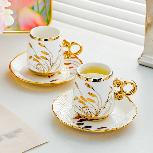 European Ceramic Coffee Cup Set