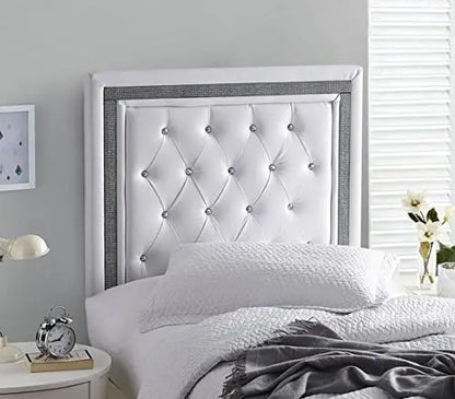 College Dorm Headboard With Black Crystal Border