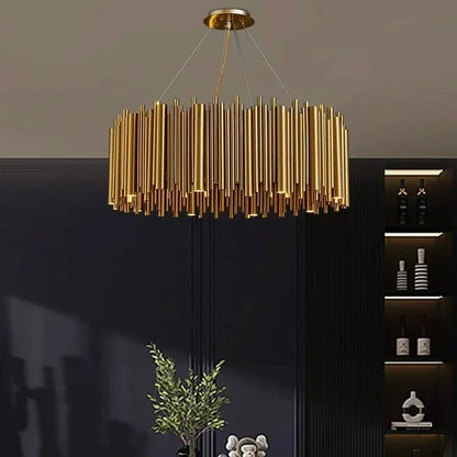 Modern Simple Gold Pendant LED Chandelier