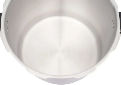 Heavy-duty aluminum design of the 23Qt Pressure Canner with Gauge for efficient heat distribution.