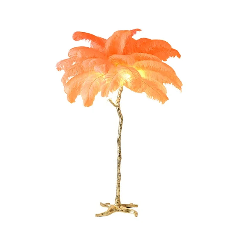 Modern Nordic Ostrich Feather Luxury Floor/Table LED Lamp 