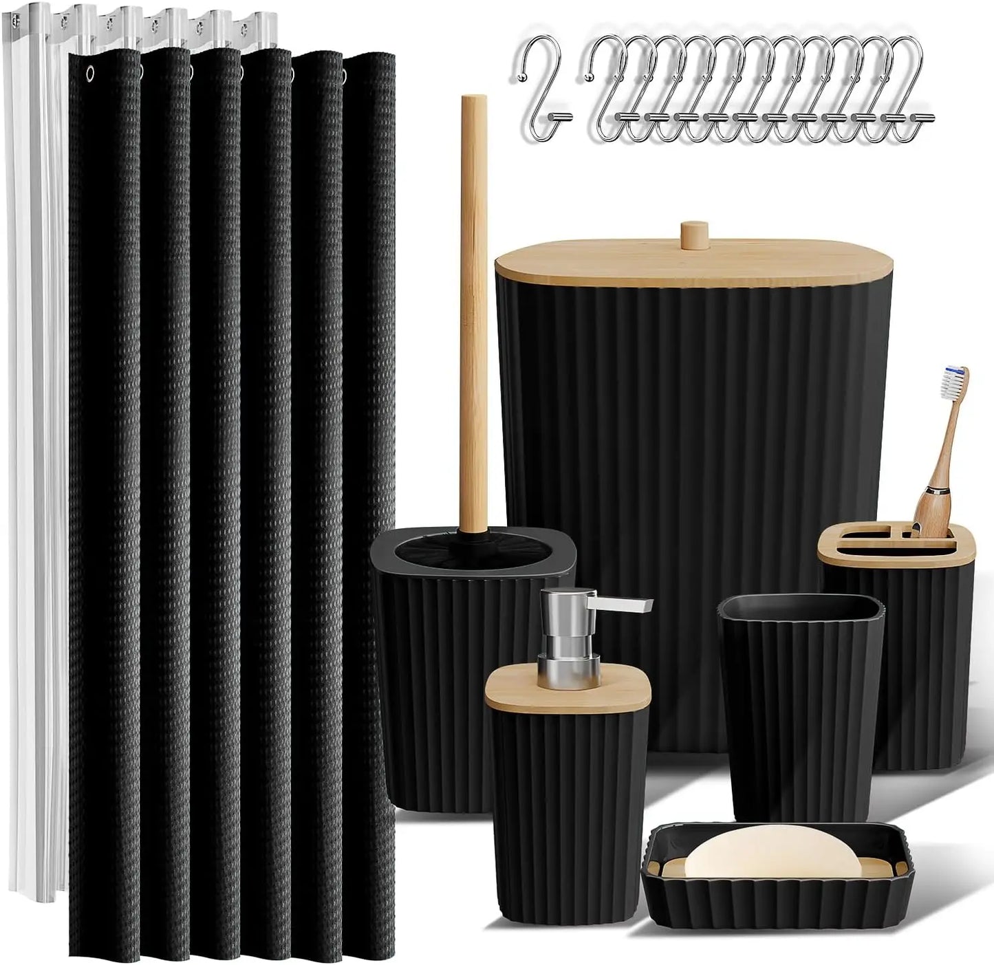 22 Piece Bathroom Accessories Set in 8 Colors