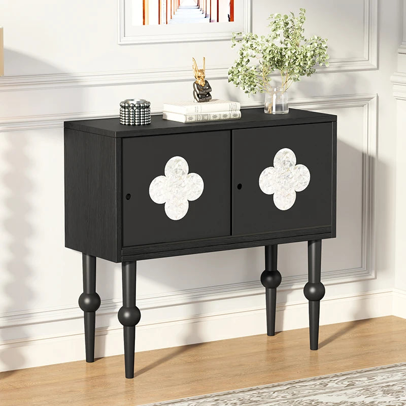 Retro Style High-leg Accent Cabinet