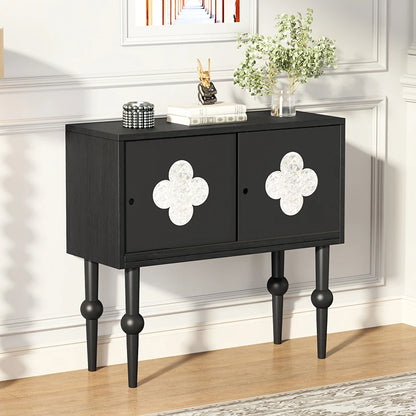 Retro Style High-leg Accent Cabinet