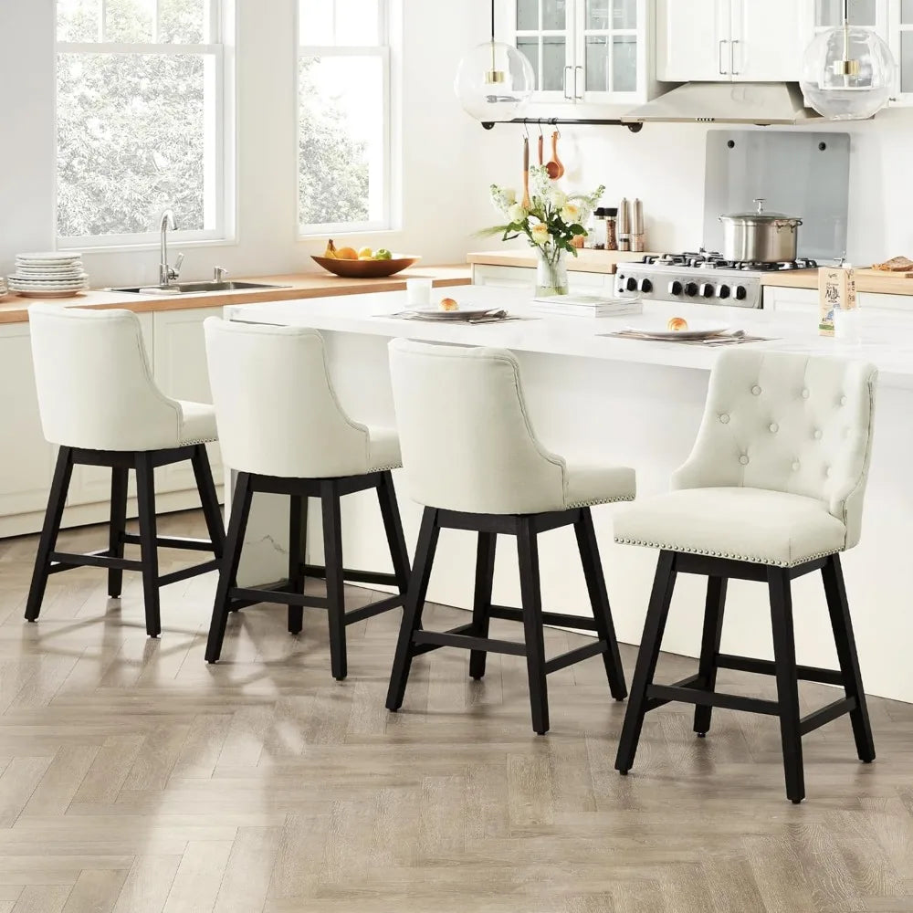 Modern Counter Height Swivel Bar Stools/Set of 4