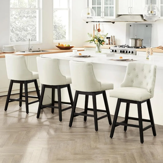 Modern Counter Height Swivel Bar Stools/Set of 4