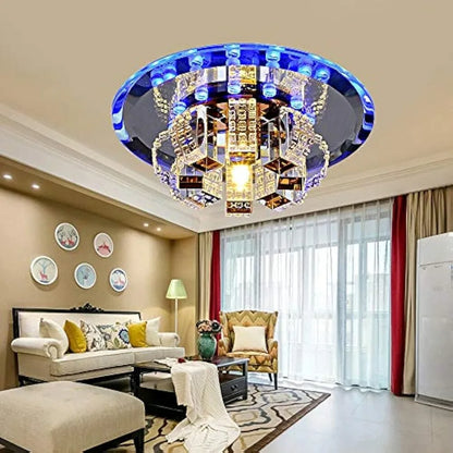 Modern Crystal Flush-Mount LED Ceiling Light