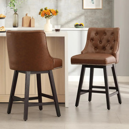 Modern Counter Height Swivel Bar Stools/Set of 4