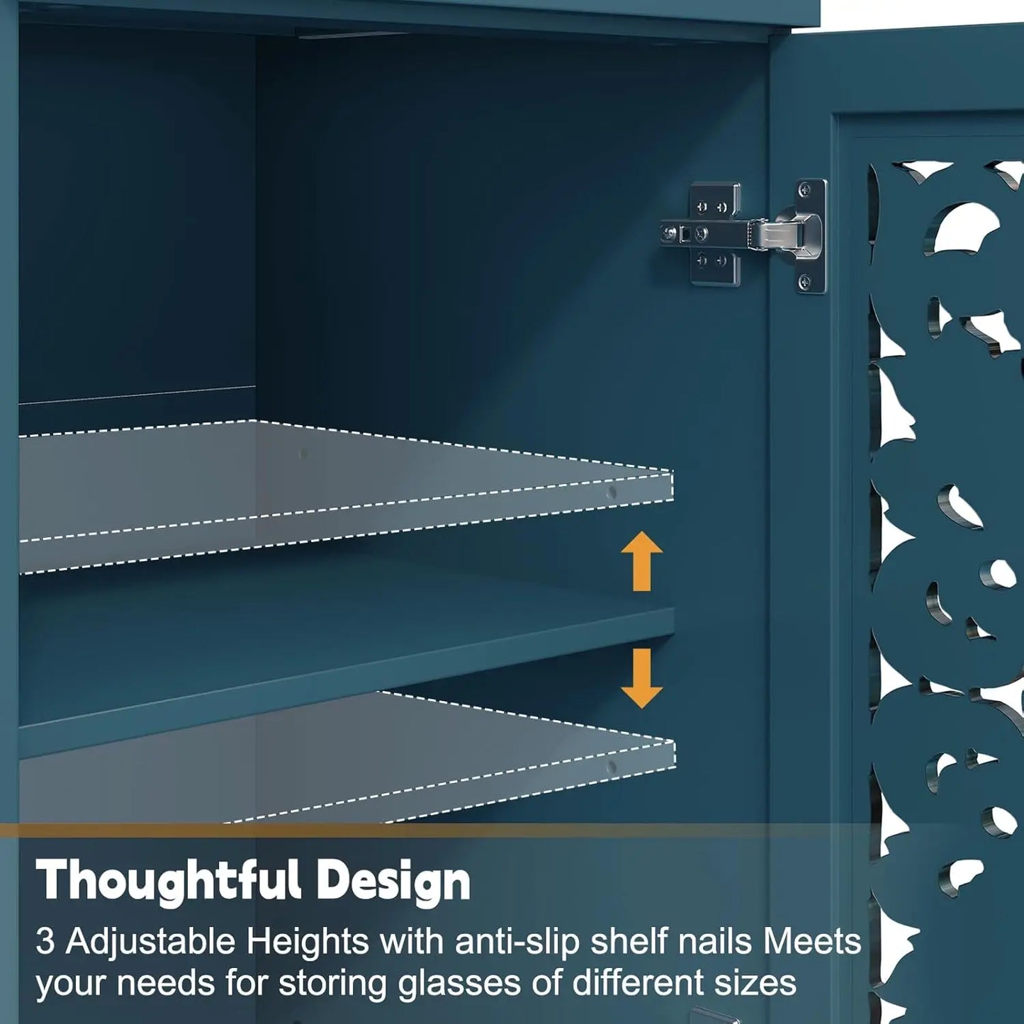 Elegant & Versatile 47.2" Customized Vintage Wine Bar Cabinet  