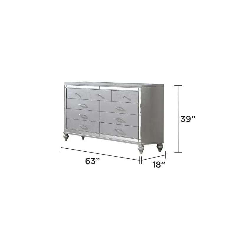 4-Piece Upholstered King Bedroom Set with Ambient Lighting in Gray Velvet Finish