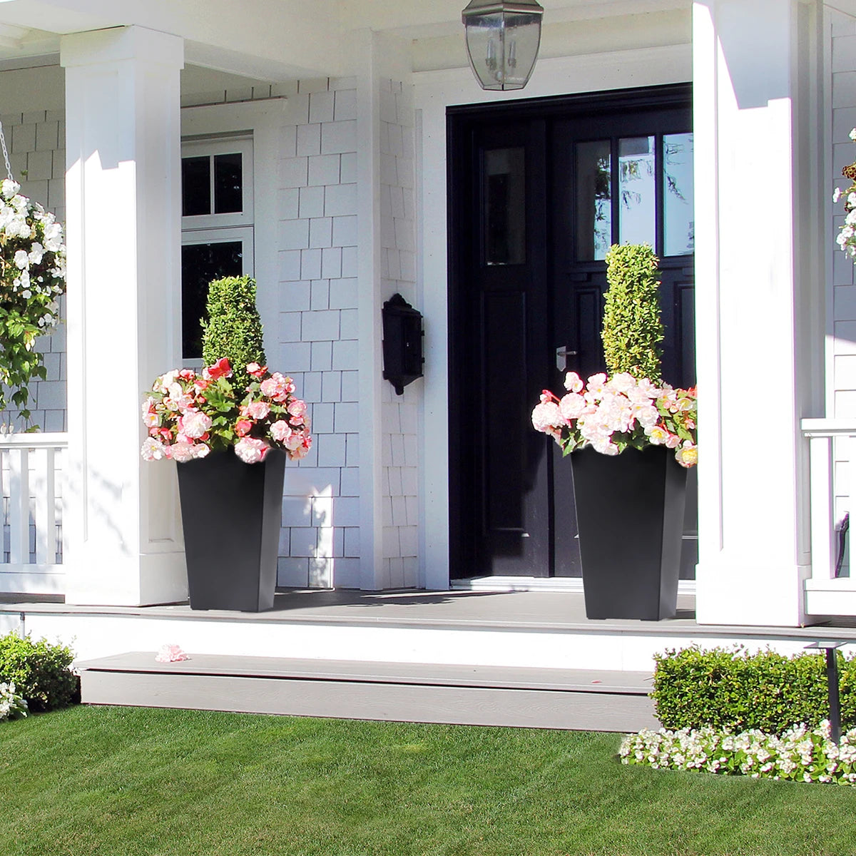 Stylish Tall Indoor/Outdoor Rectangular Planters(Set of 2)