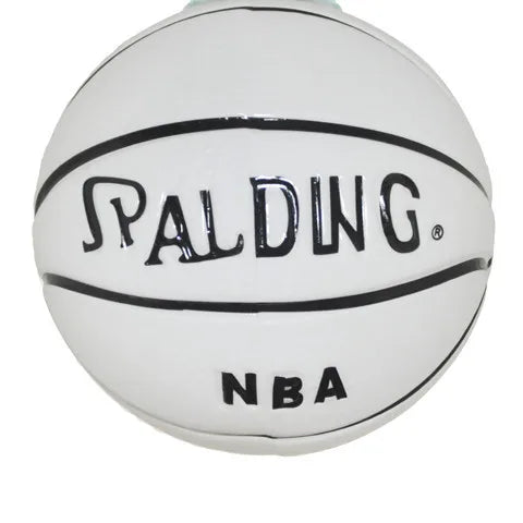 Retro basketball light fixture with a durable acrylic shade, beautifully capturing the essence of the sport it represents.