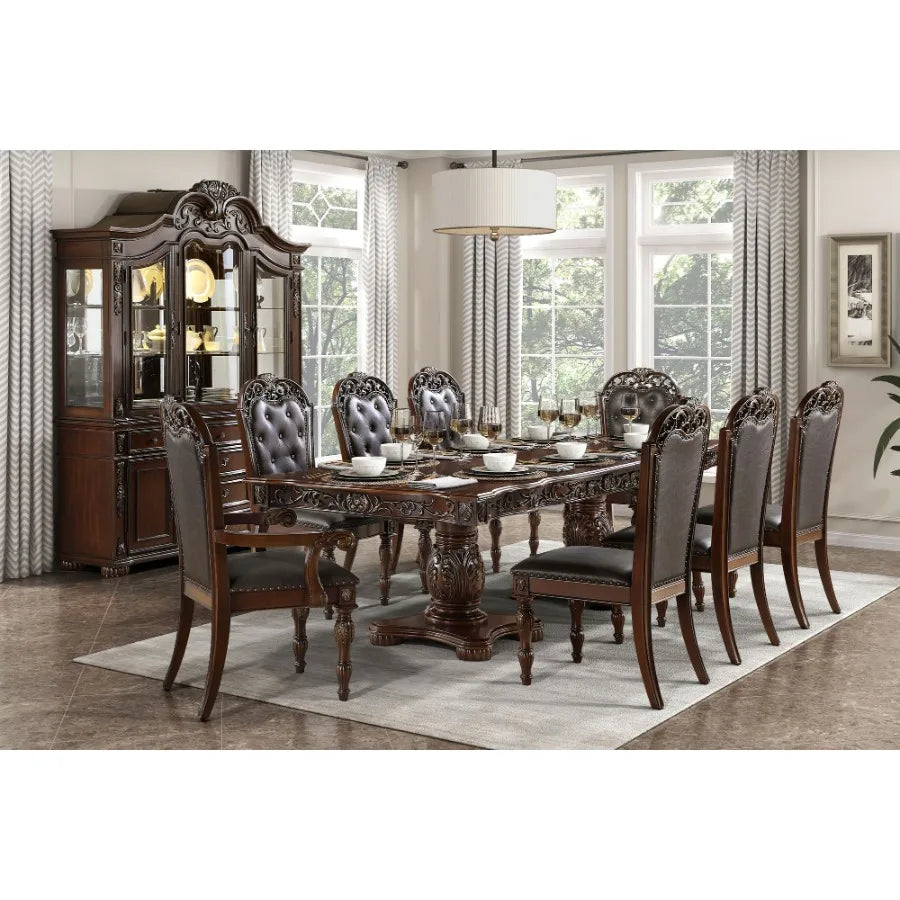 Elegant & Formal Upholstered Button Tufted Dining Chair/Set of 2