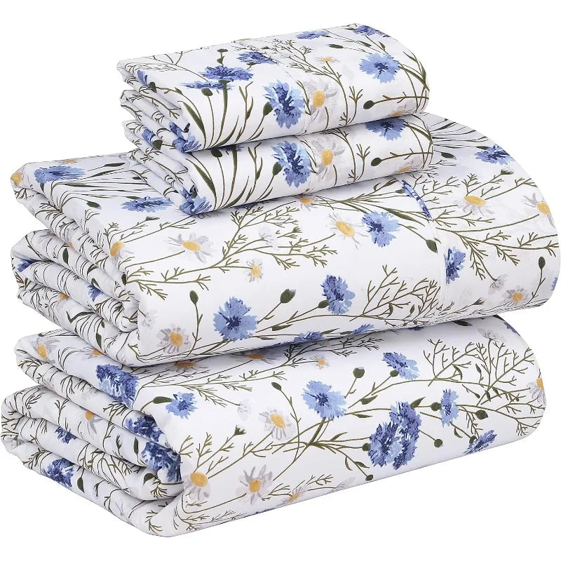 Hotel Quality 100% Cotton Perfect Floral Bed Sheets   