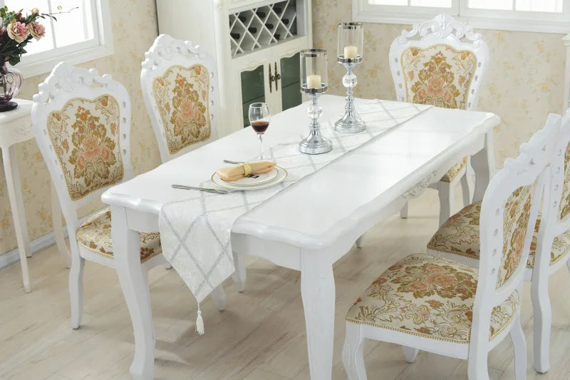 Close-up of Long Strip Table Runner fabric - Highlighting the quality materials of the long table runner.