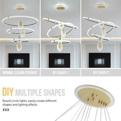 Art Deco LED Chandelier Pendant Lamp