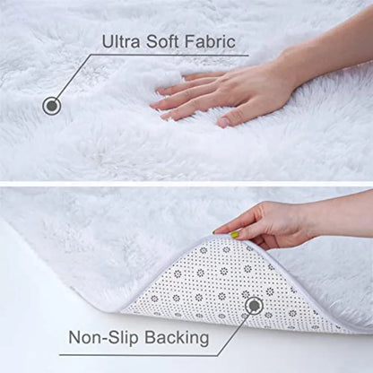 Ultra Soft & Fluffy 4' x 6' White Shag Area Rug