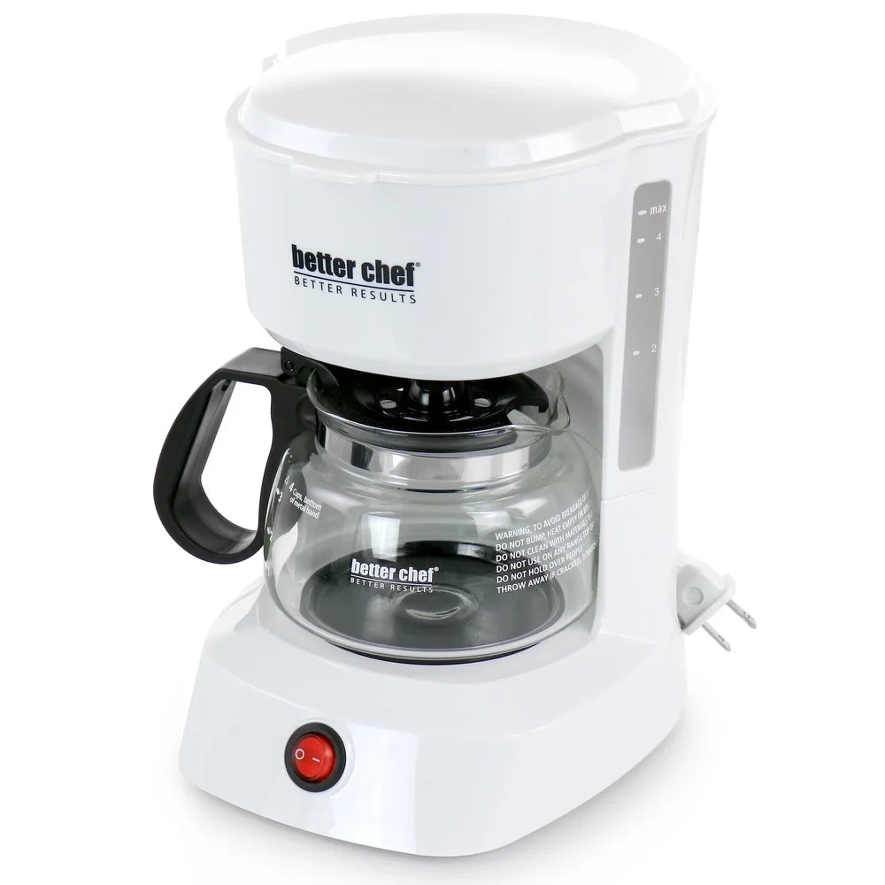 Compact 4-Cup Drip Coffee Maker for Small Spaces