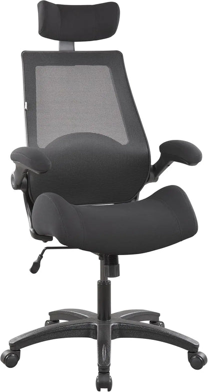 400lb High Back Ergonomic Office Chair in sleek black color, illustrating its modern design suitable for any home office decor.
