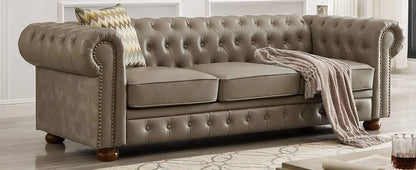 Classic & Luxurious 3-Seater Chesterfield Sofa w/Nailhead Trim