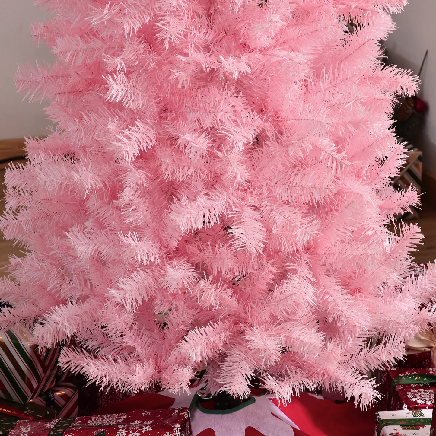 Beautiful 7ft "Pink" Realistic Slim Holiday Tree