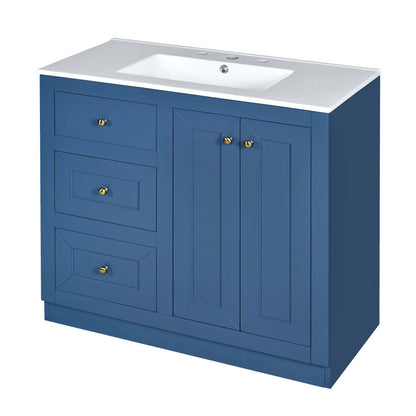 36" Bathroom Vanity with Ceramic Sink
