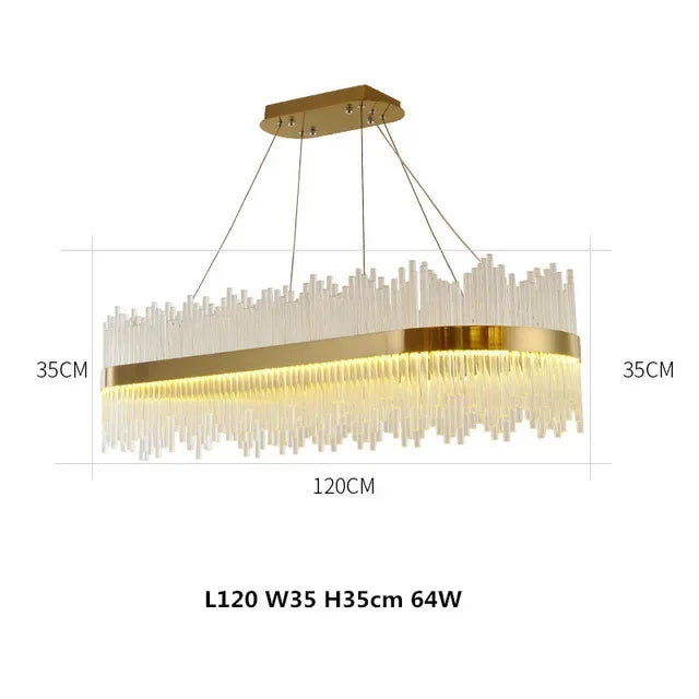 Modern LED Dimmable Crystal Chandelier